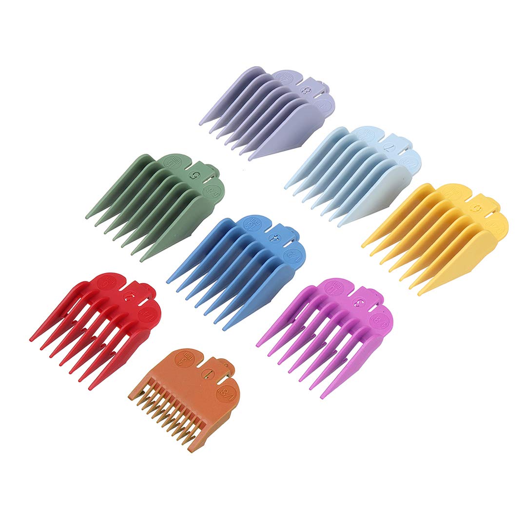 Sund mad score udstødning 8 Pcs Professional Colorful Hair Clipper Combs Guide Accessories, Wahl  Replacement Guards Set #3171-500 1/8 to 1 Great for All Wahl Clippers/Trimmers,  Random Colors
