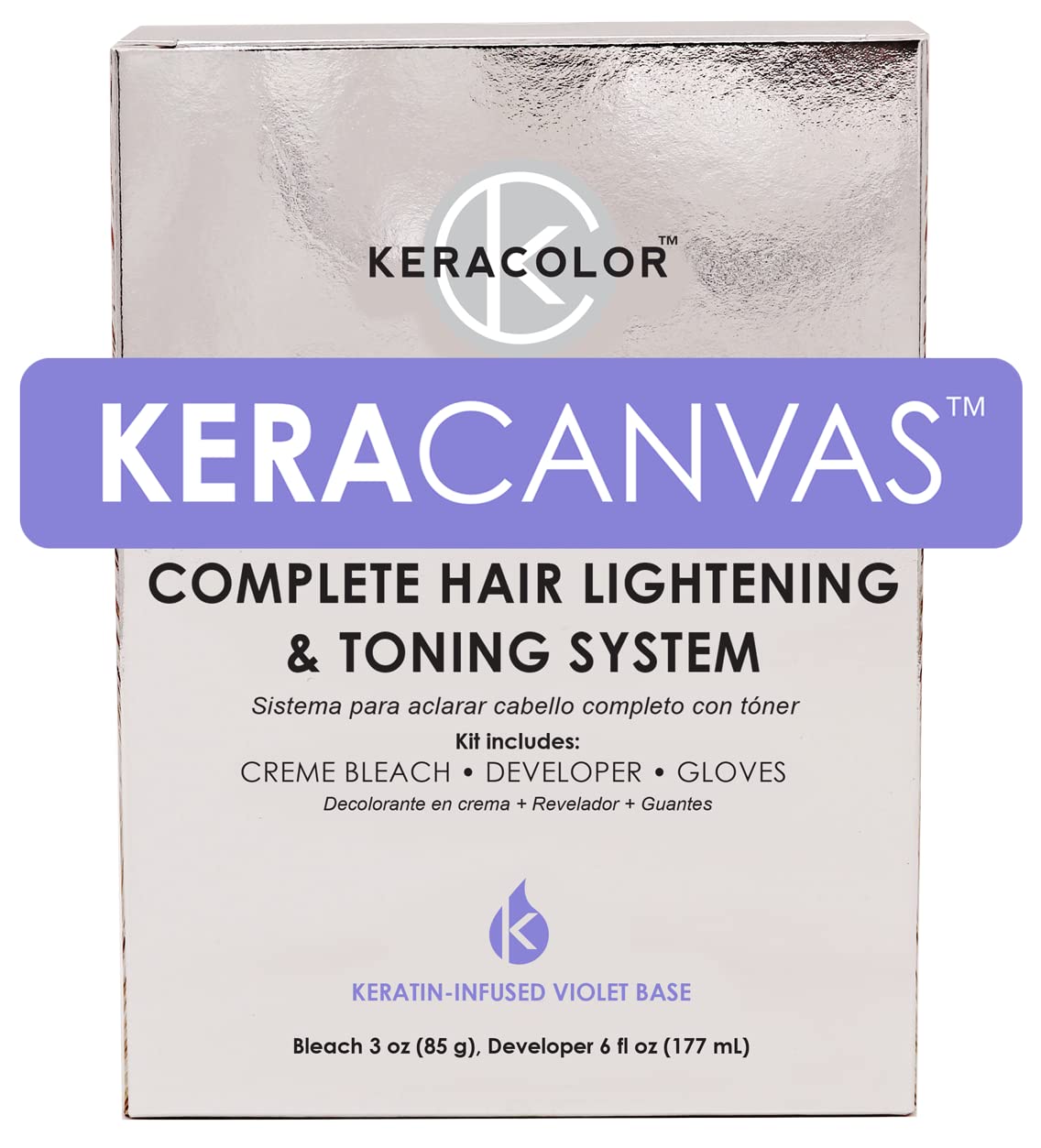 Keracolor Keracanvas Hair Bleach Kit - Complete Hair Lightening & Toning  System, 1 count