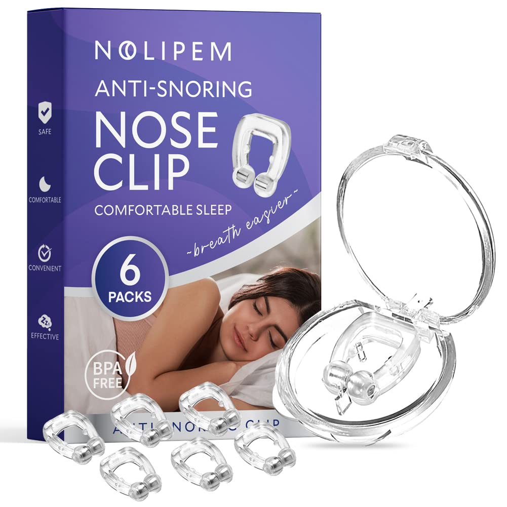 TIESOME Magnetic Anti Snoring Nose Clips 6 Pack Snore Stopper with Case  Silicone Anti Snoring Nose