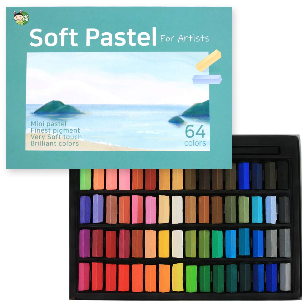 HA SHI Soft Chalk Pastels, 64 colors with additional 2pcs, Non