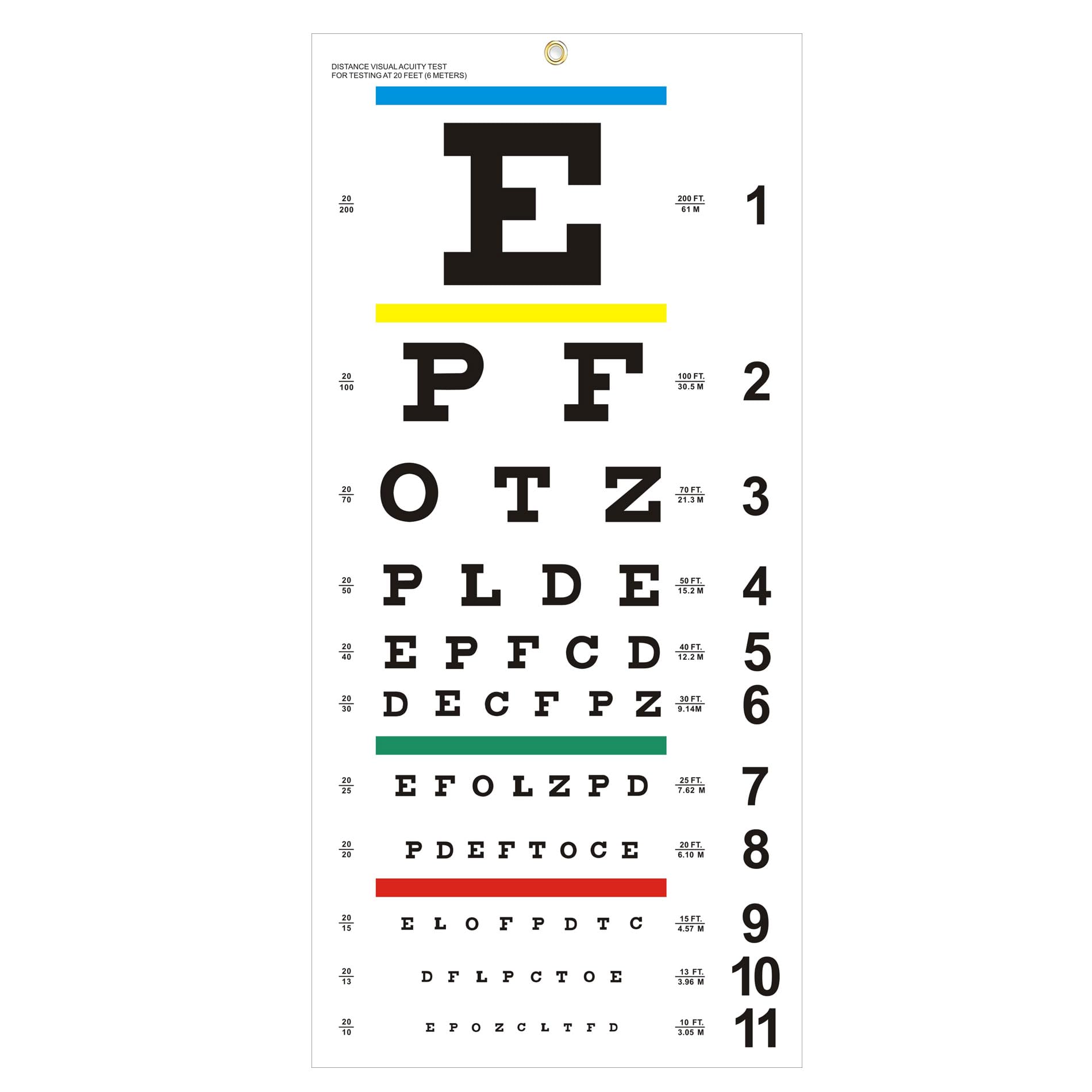 Professional Site. Snellen Eye Chart-10 Ft