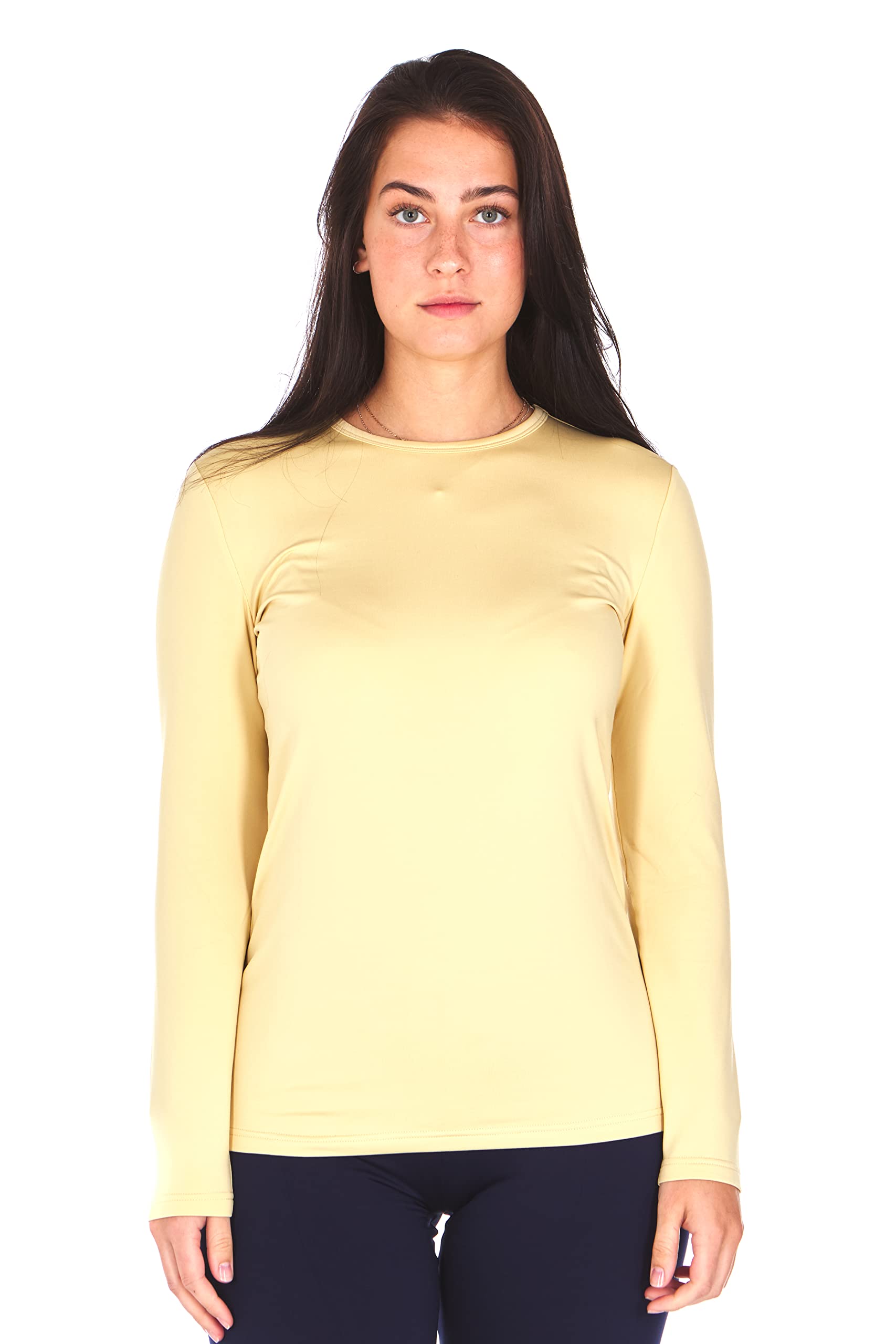 Thermajane Thermal Shirts for Women Long Sleeve Winter Tops Thermal  Undershirt for Women Nude Small