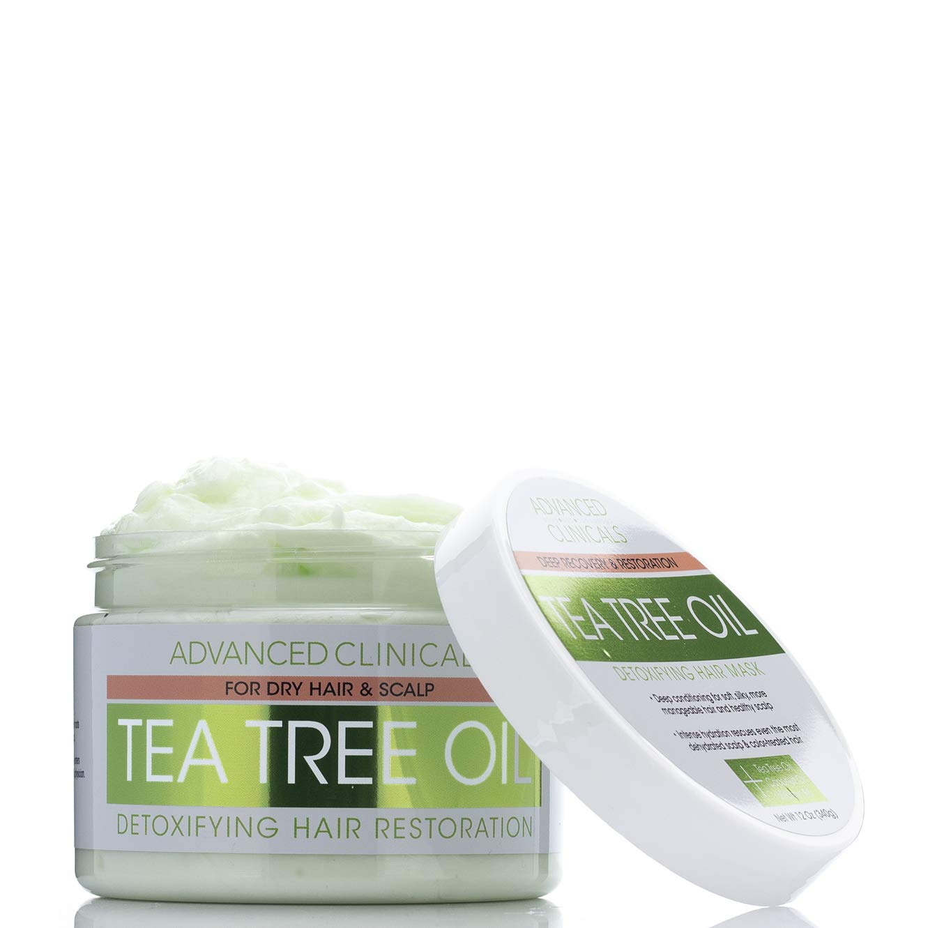 Bekræftelse Slør sortie Advanced Clinicals Tea Tree Oil Detoxifying Hair Mask 12 oz (340 g)