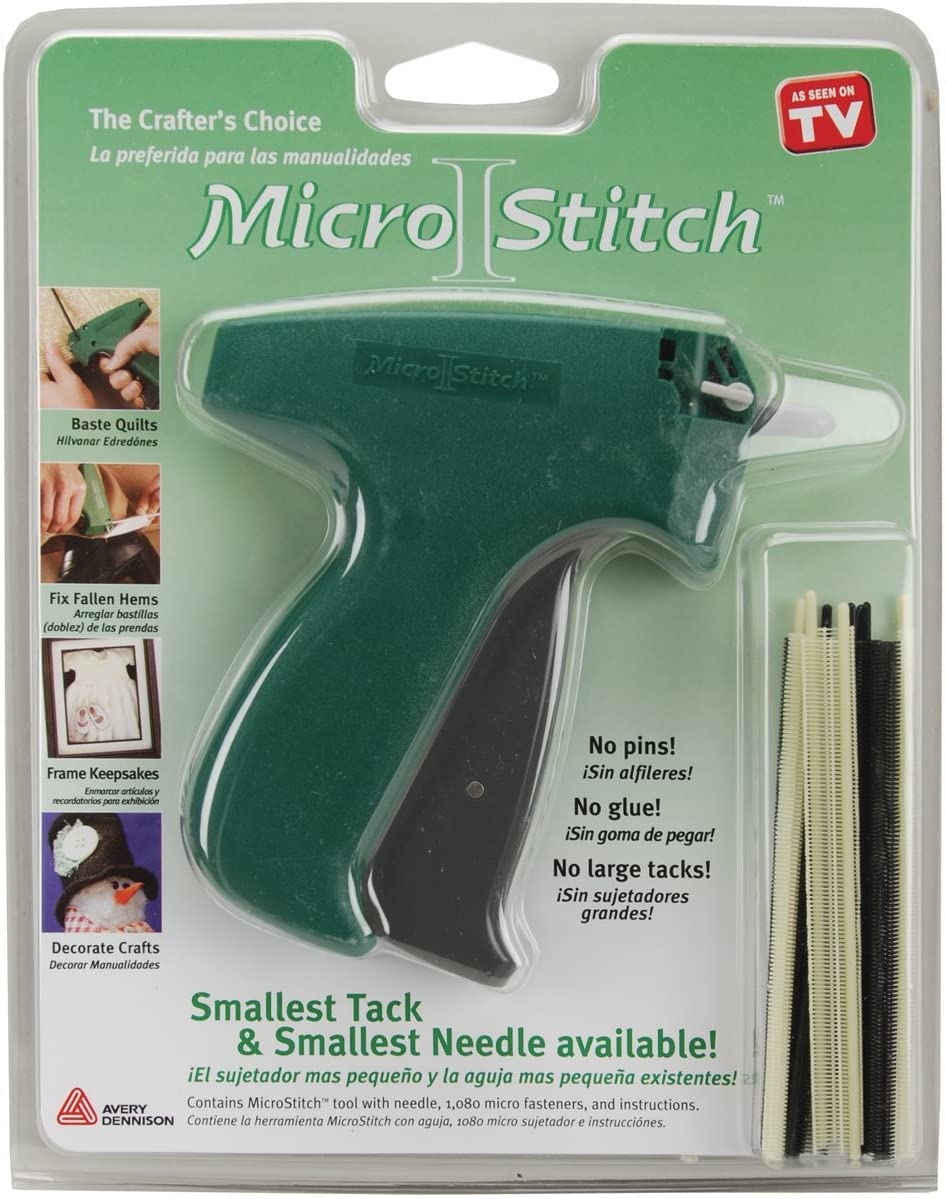 Fabric Art Shop - MICRO-STITCH TAG GUN BASTING REFILLS White 120 tacks per  clip, 10 clips per box.