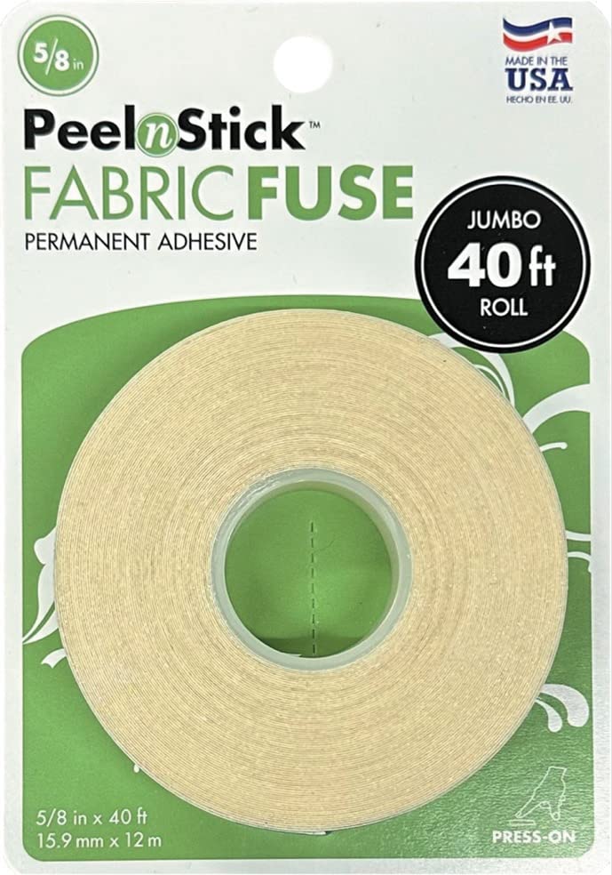 HeatnBond PeelnStick Fabric Fuse Adhesive 5/8 x 40 ft Roll 40 Foot Roll