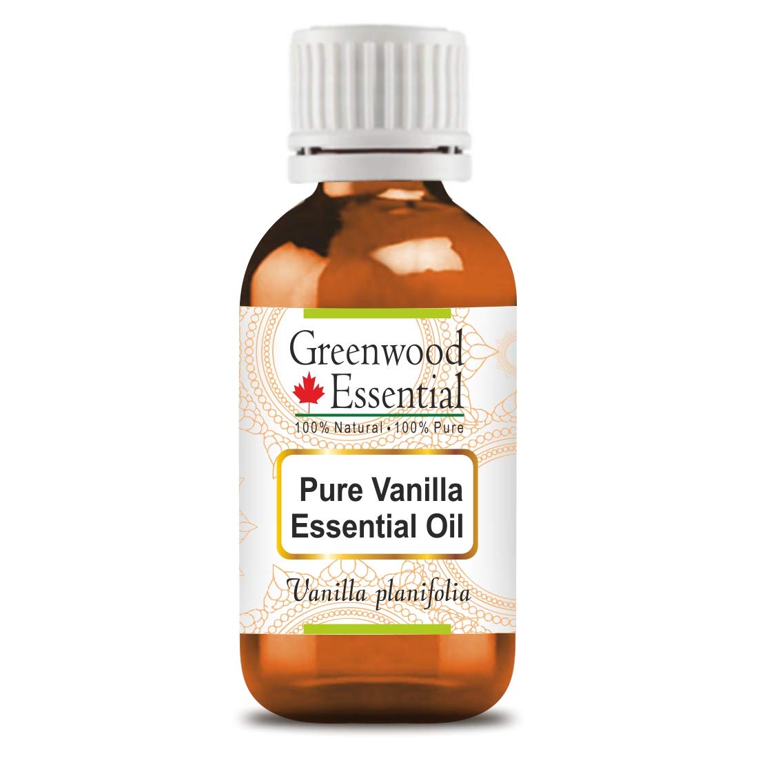 Greenwood Essential Pure Vanilla Essential Oil (Vanilla planifolia) Steam  Distilled 30ml (1 oz) 1 Fl Oz (Pack of 1)