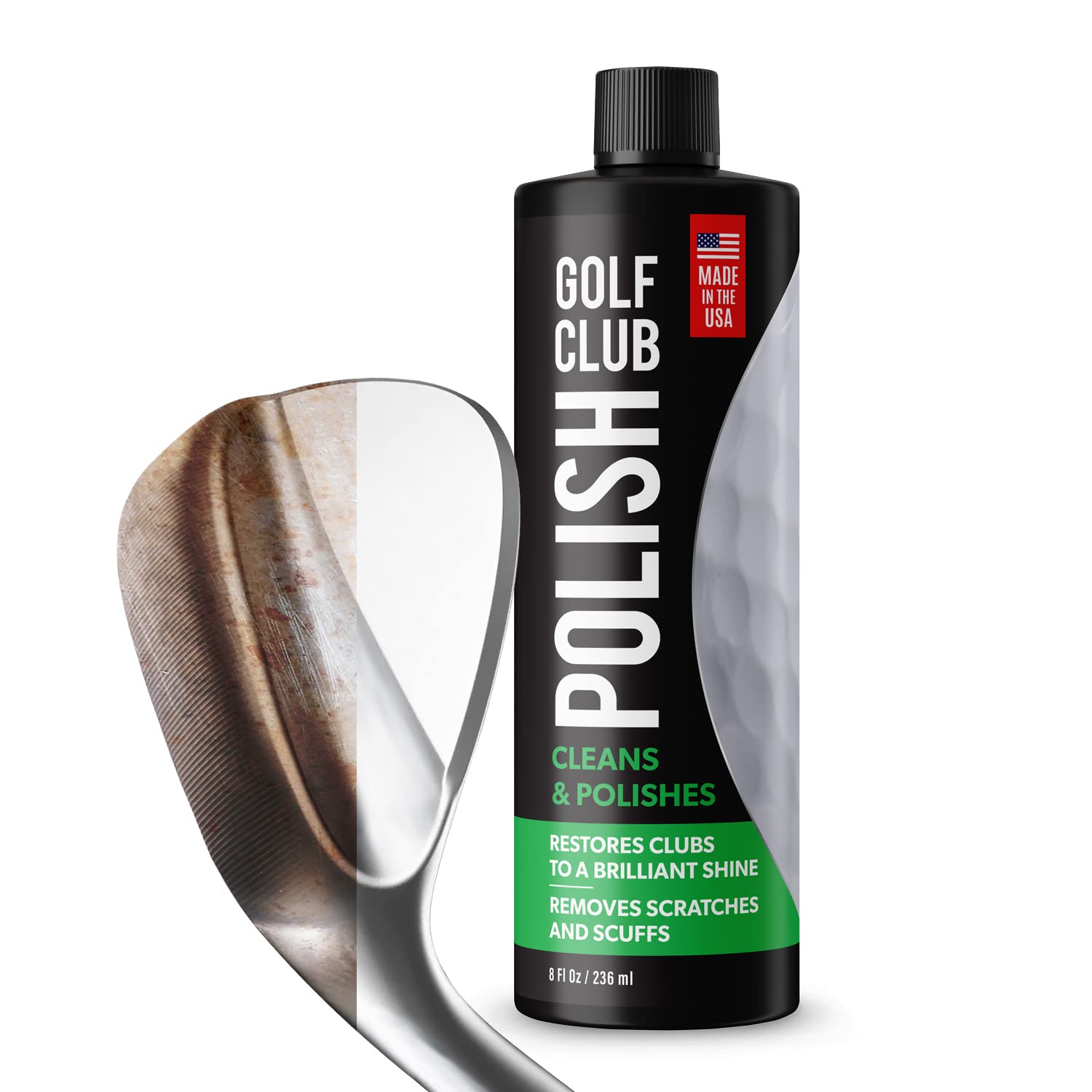 Golf Club Polish to Revitalize Your Clubs - Made in USA - Golf Club Cleaner  to Prolong Performance - Golf Club Scratch Remover - for Your Golf Club  Cleaning Kit & Golf