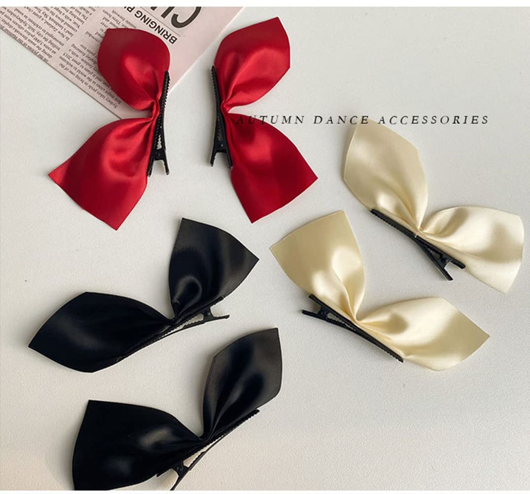 Silky Satin Bowknot Clips for Women Girls White Black Red Bow Clips Large  Hair Bows Accessories for Women Girls Hair Bow Ribbons for Hair (Red) :  : Beauty & Personal Care