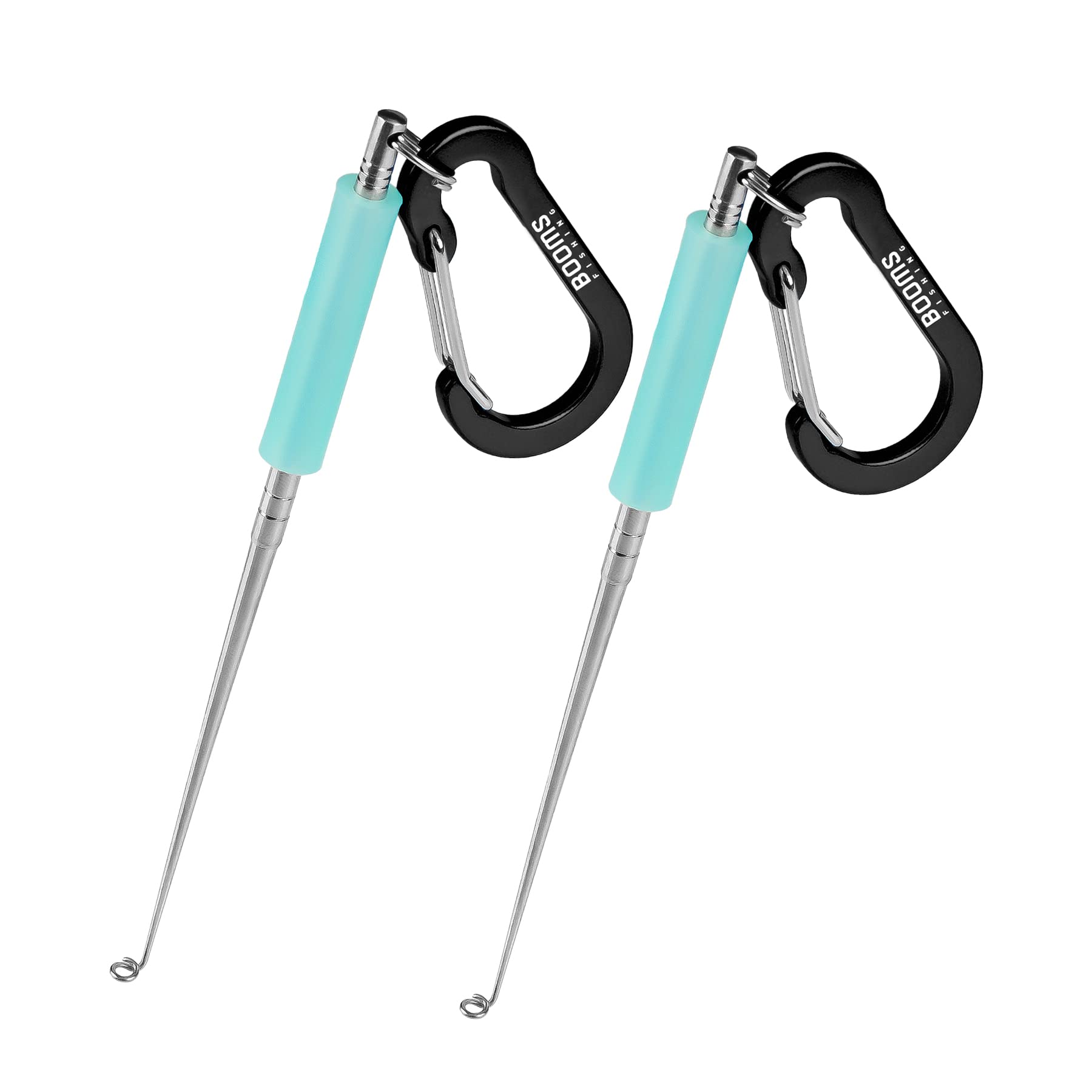 Booms Fishing R07 2 Pack Fish Hook Remover 5 Mini Dehooker with Carabiner  Clips Quick Fishing Hook Removal Tool Fishing Tools and Accessories Blue