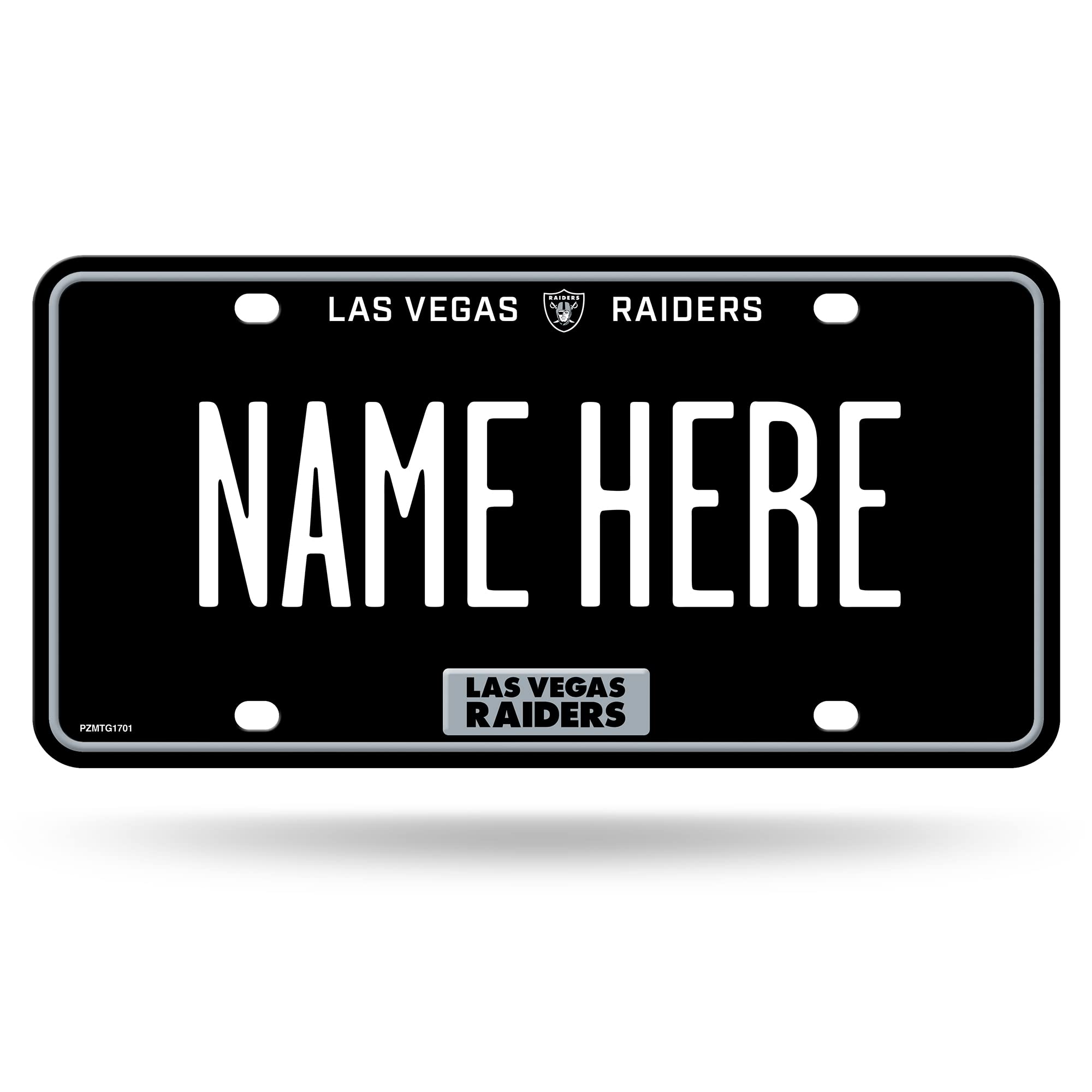 Las Vegas Raiders License Plate Frame, Custom Made of Chrome Plated Metal