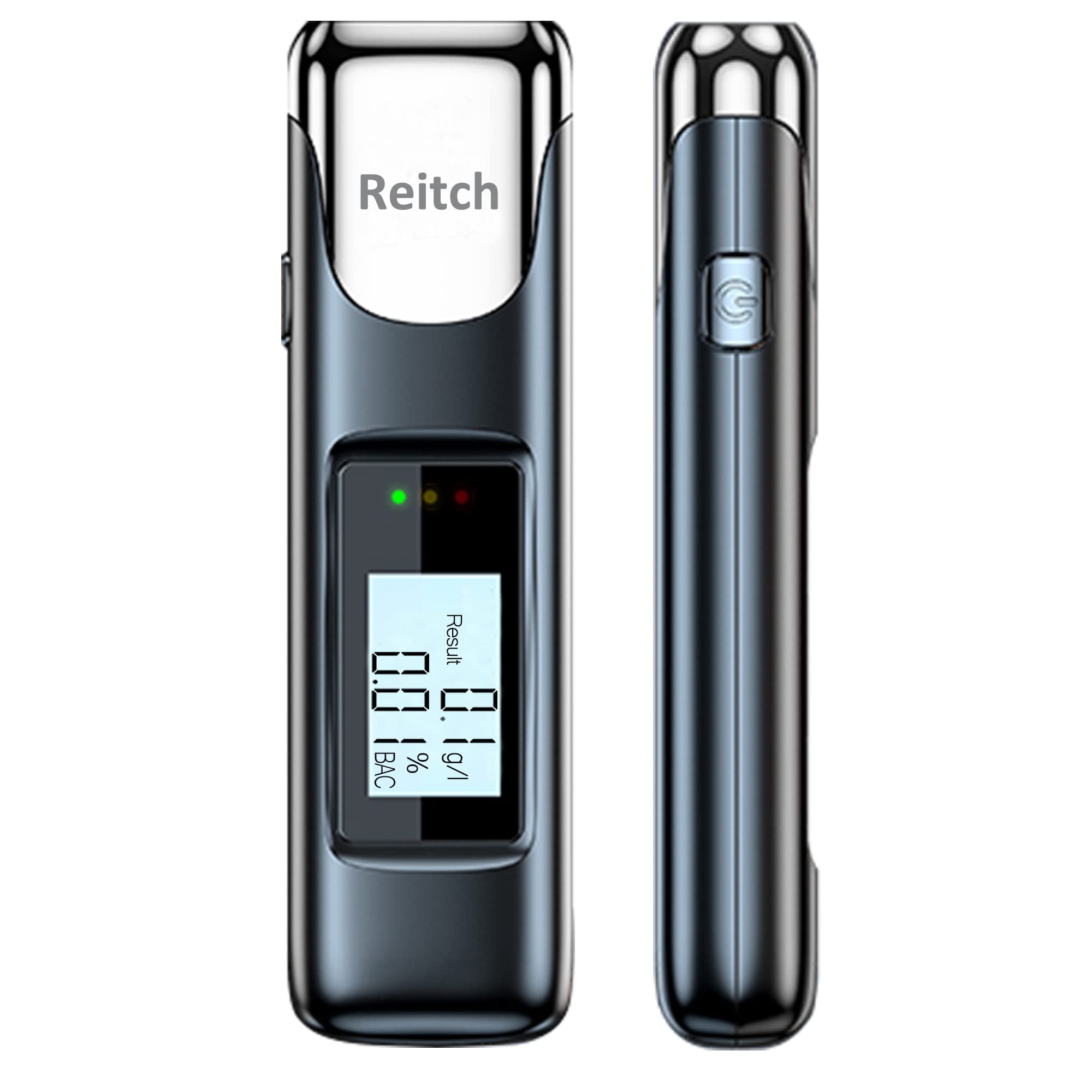 Reitch C10 Breathalyzer, Professional-Grade Accuracy, Rechargeable,  Portable Breath Alcohol Tester for Personal & Professional Use