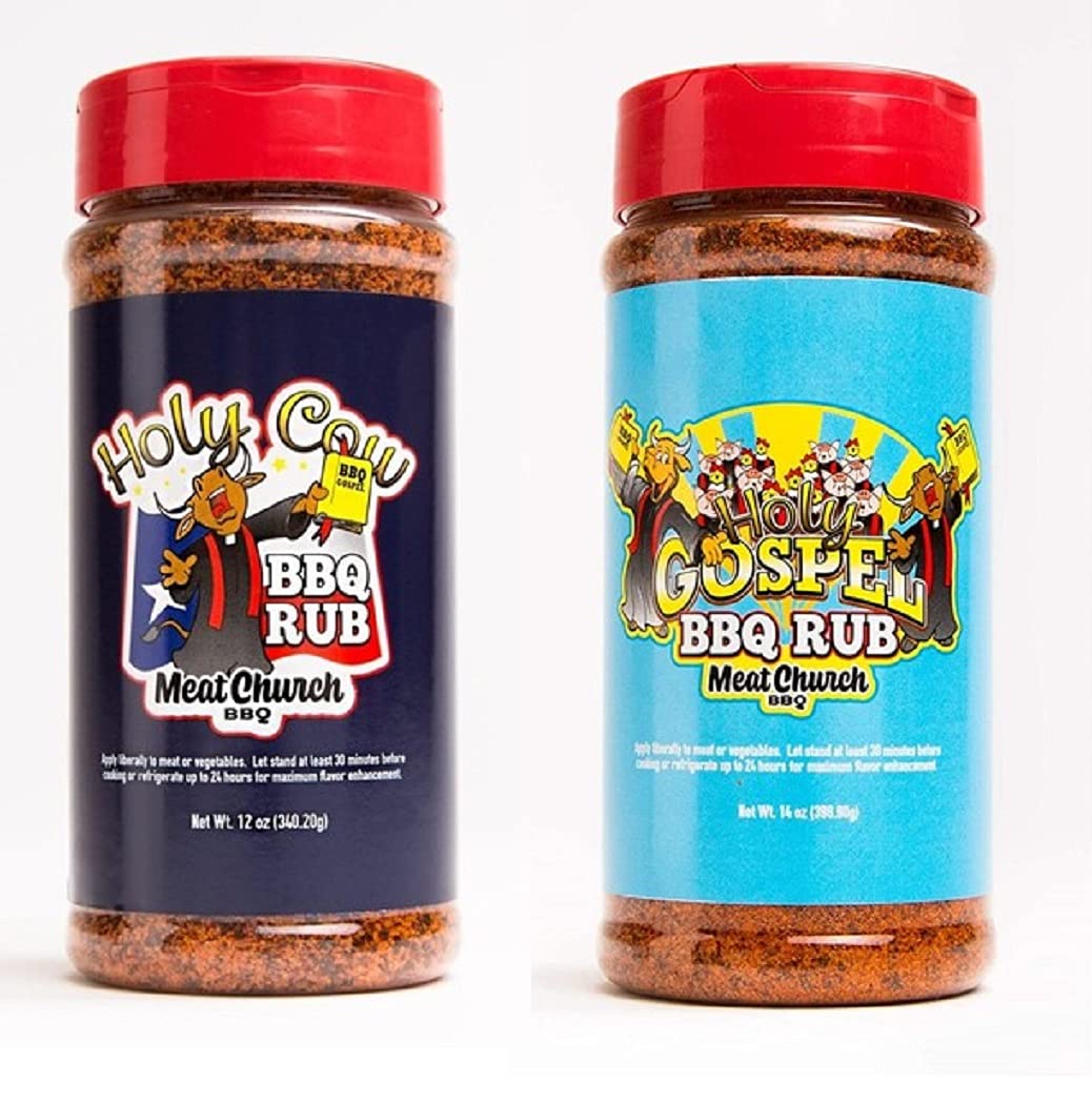 Meat Church BBQ Rub Combo: Holy Cow (12 oz) and Holy Gospel (14 oz