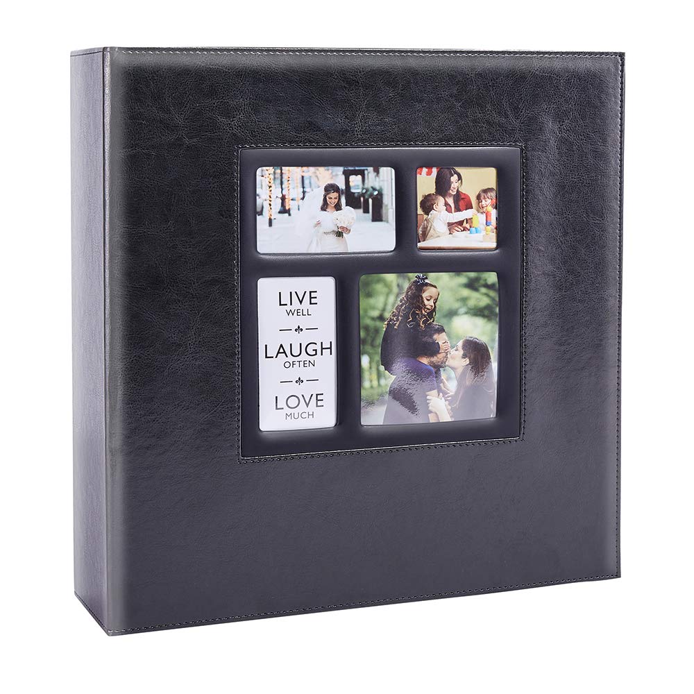 Artmag Photo Picutre Album 4x6 1000 Photos Extra Large Capacity Leather  Cover Wedding Family Photo Albums Holds 1000 Horizontal and Vertical 4x6  Photos with Black Pages (Black) 1000 Pockets Black