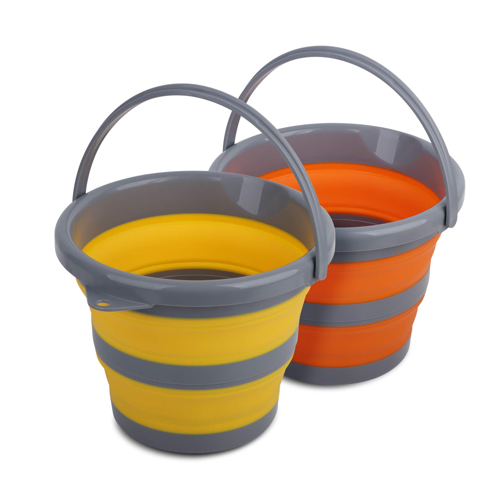 2 Pack Collapsible Plastic Bucket with 1.32 Gallon (5L) Each