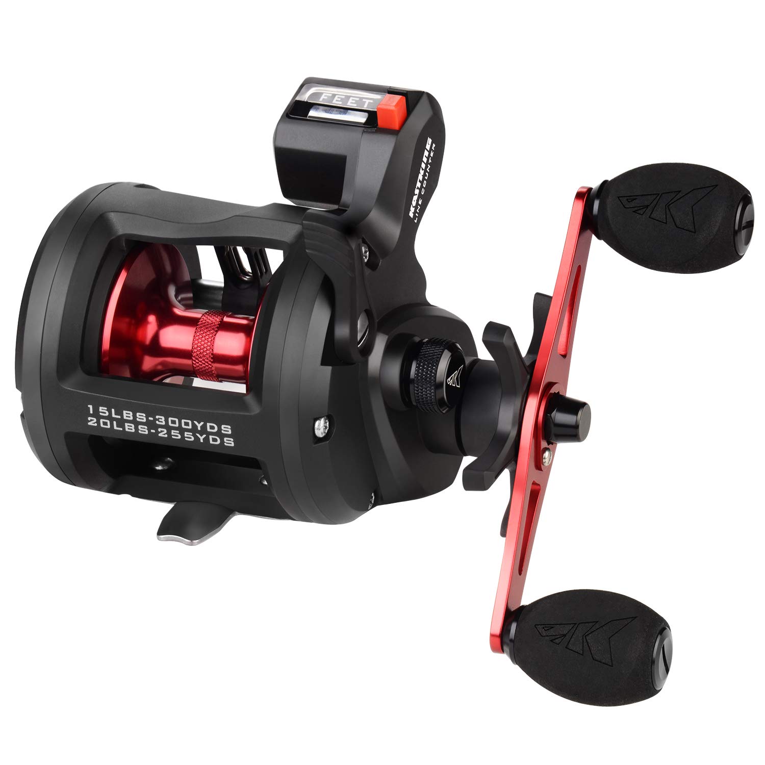 KastKing ReKon Round Baitcasting Reel Line Counter/Level Wind  Trolling/Jigging Fishing Reel Conventional Baitcasting Reel