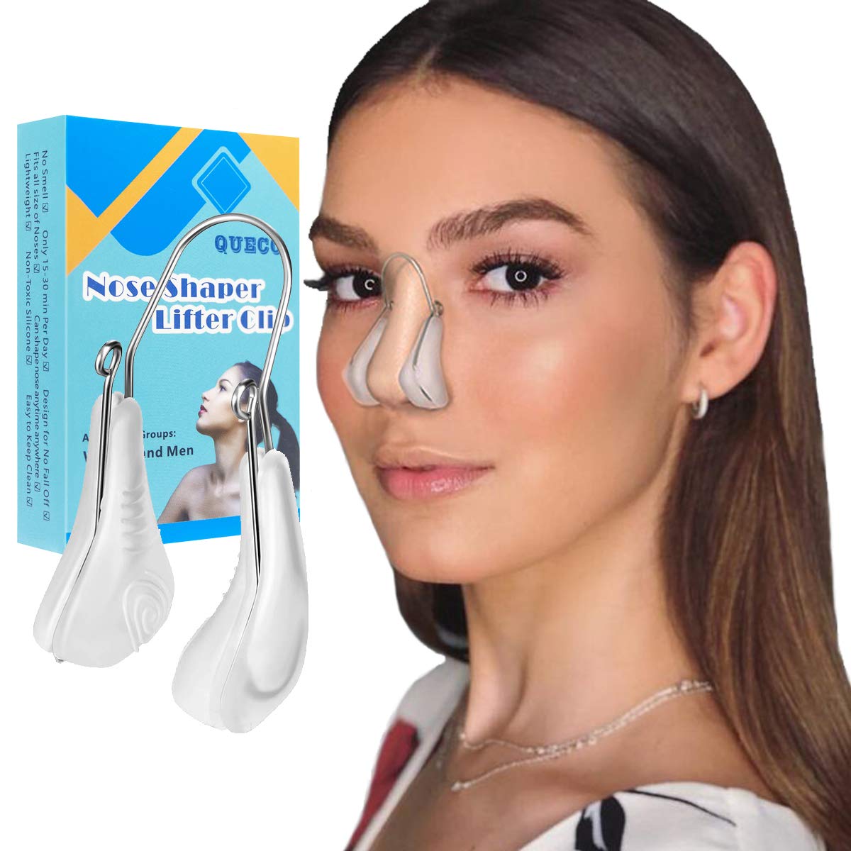 Nose Shaper Clip, Pain-Free Nose Bridge Straightener Corrector, Soft  Silicone Nose Slimmer Rhinoplasty Device Nose Up Lifting Clip Beauty  Tool(Unisex) Transparent