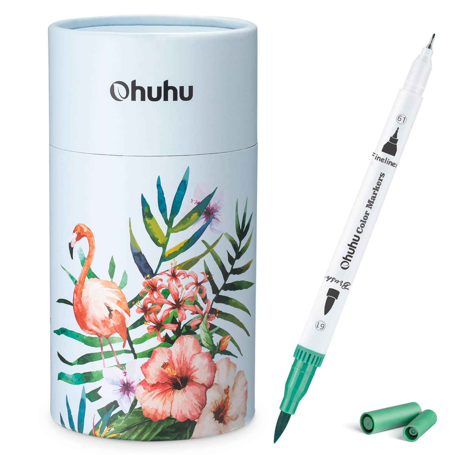 Ohuhu Markers for Adult Coloring Books: 60 Colors Dual Brush Fine Tips Art Marker  Pens - Watercolor Markers for Kids Adults Lettering Drawing Sketching Bullet  Journal - Non-Bleed Non-Toxic - White White Package