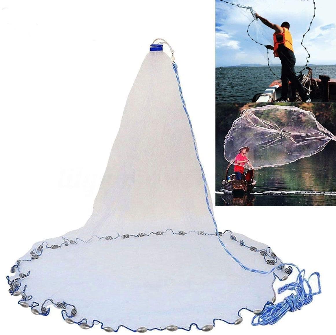 White Fishermens 4.5 Kg Fish Cast Net, Size: 15 Feet at Rs 4500