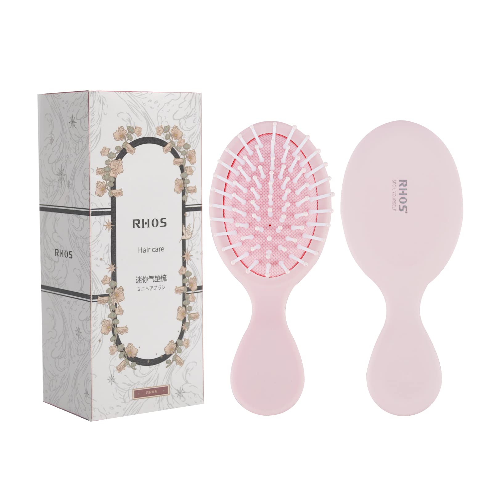 RHOS Mini Travel Hair Brush for Women/Men/Kids - Pocket Detangler Brush for Wet and Dry RHOS Mini Travel Hair Brush for Women/Men/Kids - Pocket Detangler Brush for Wet and Dry