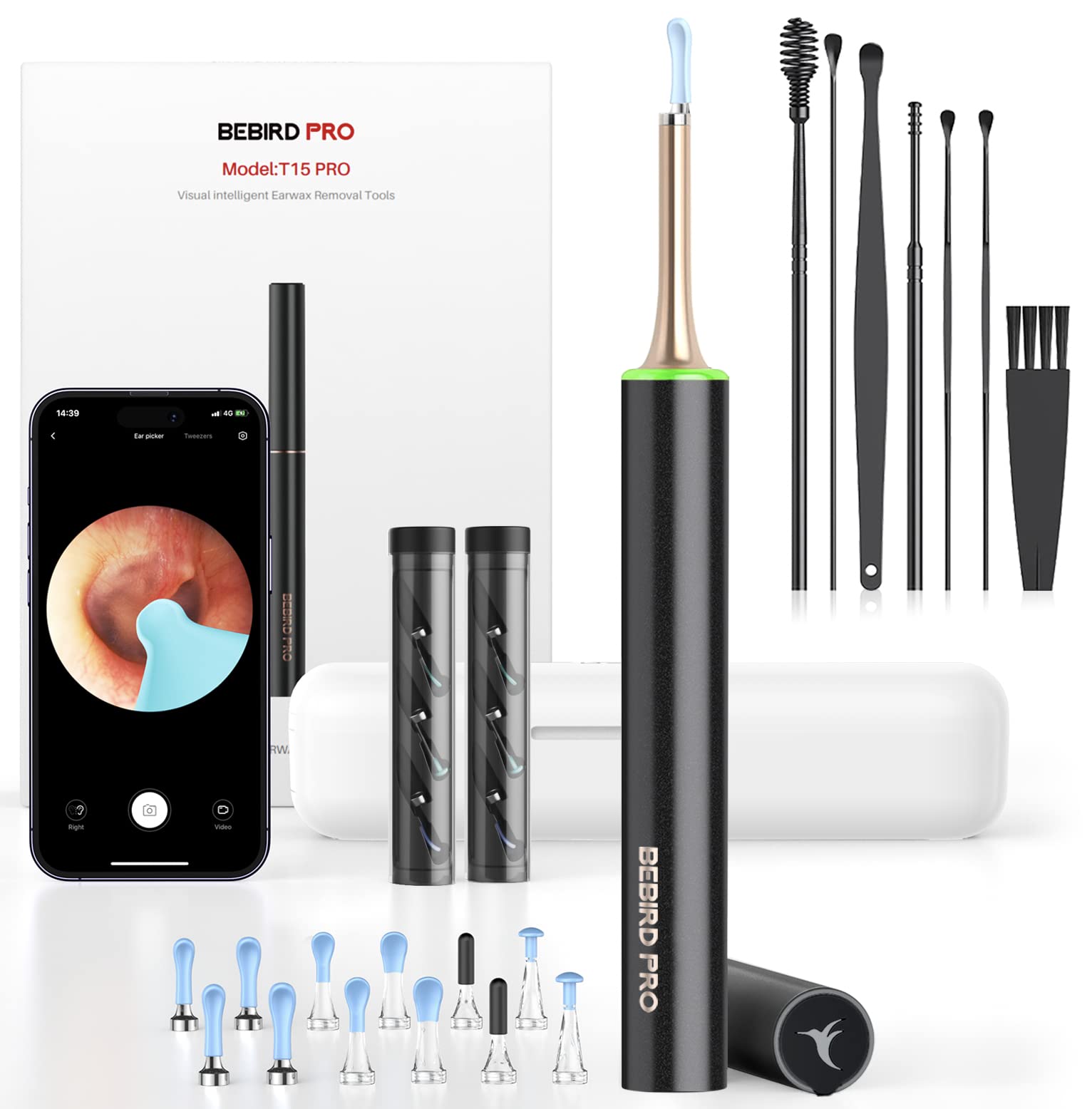 BEBIRD PRO T15 PRO 5 Megapixel HD 20 Pcs Ear Cleaner Kit Storage