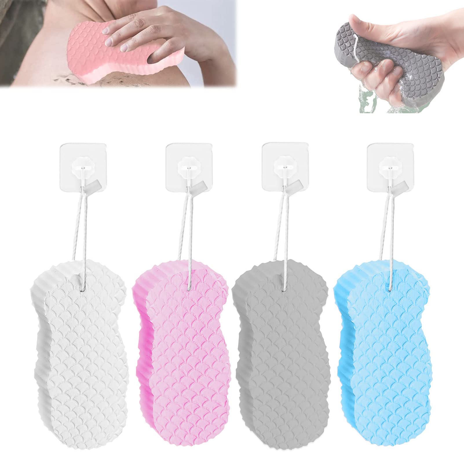 4Pcs Fitmedify Skin Sponge 2023 New Double Sided Magic Exfoliating Bath  Sponge SuperPeeler Remove Calluses and Dead Skin Dead Skin Remover for  Adults Children (Mix)
