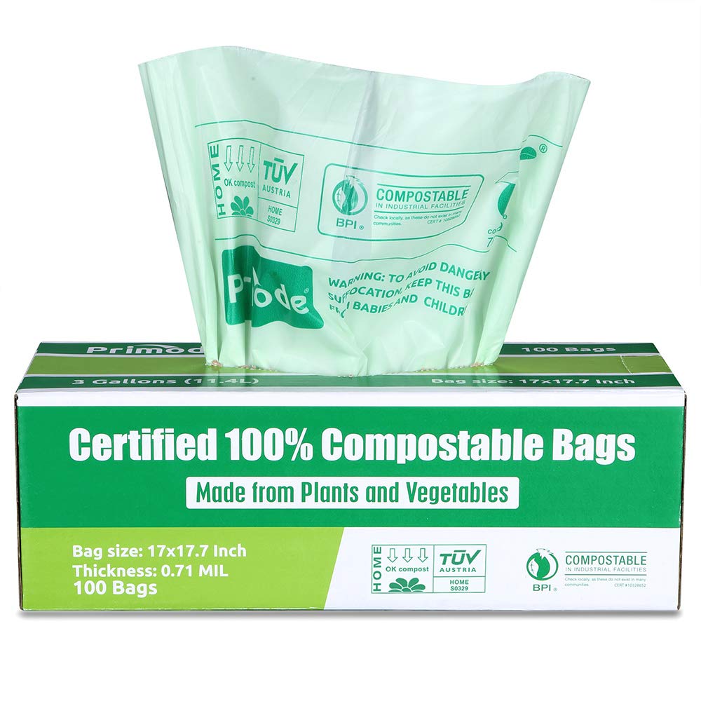 Repurpose 3 Gallon Compostable Small Bin Trash Bags, BPI Certified