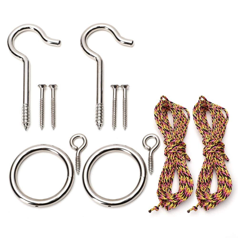 IParts Hook and Ring Swing DIY Kit Heavy-Duty Hardware and String