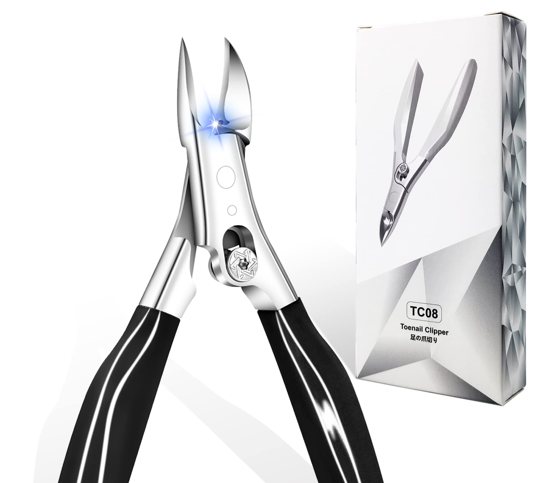 Toe Nail Clippers, Podiatrist Toenail Clippers for Thick Nails for Seniors  for Men Women (black)