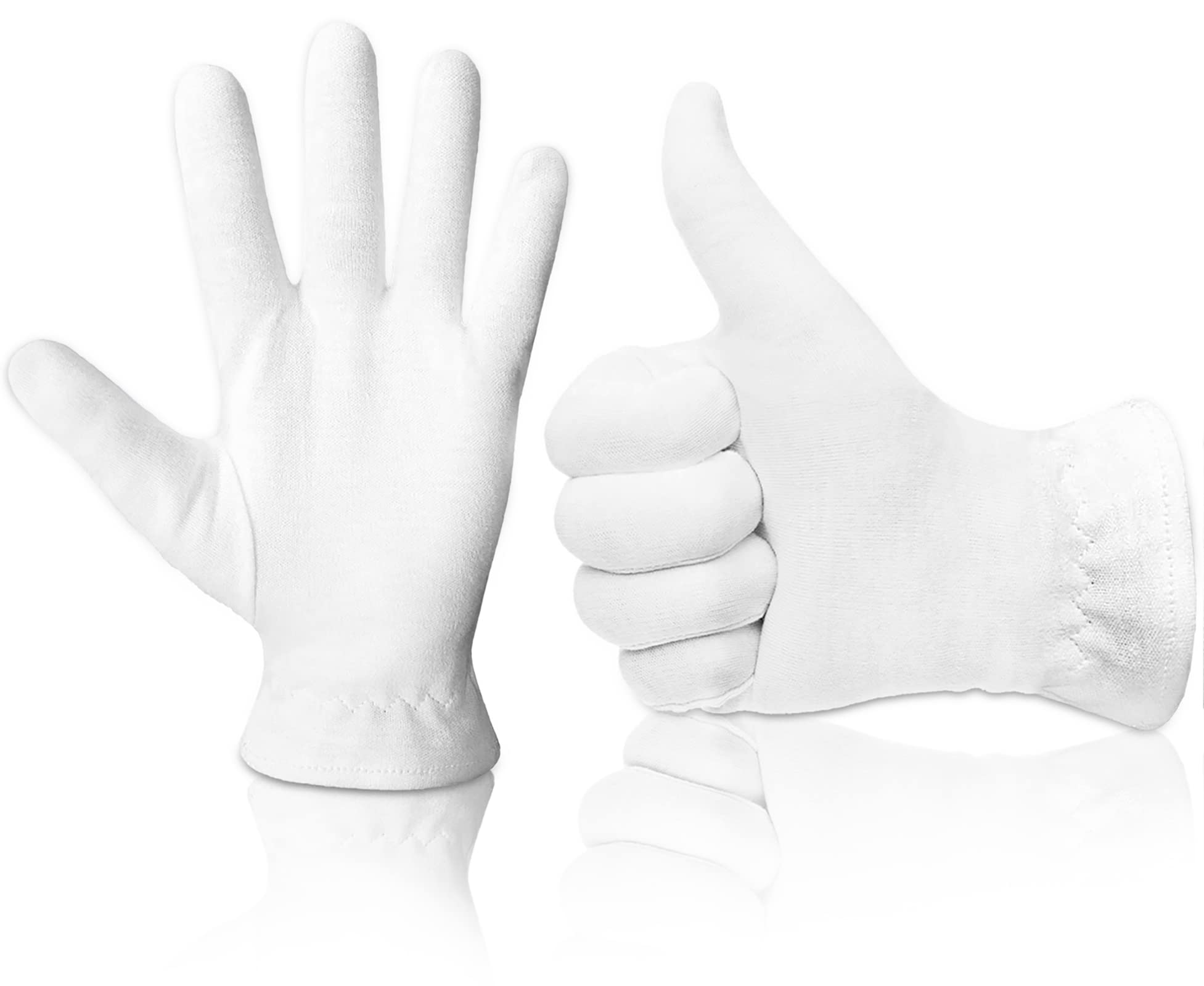 Black and white, male and female rubber hands.