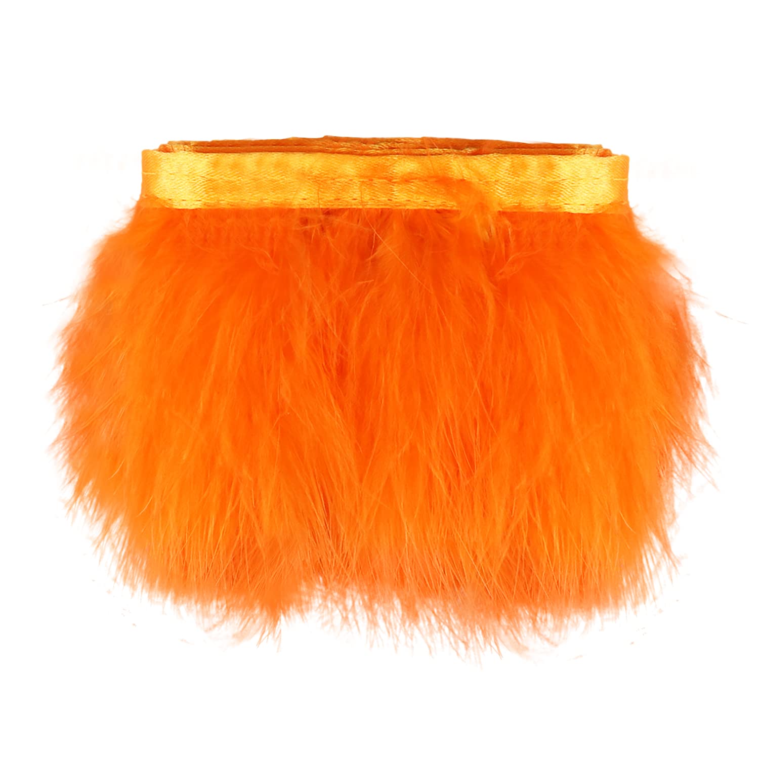 Turkey Marabou Feather Fringe Trim Craft | 6-8 Inches Width