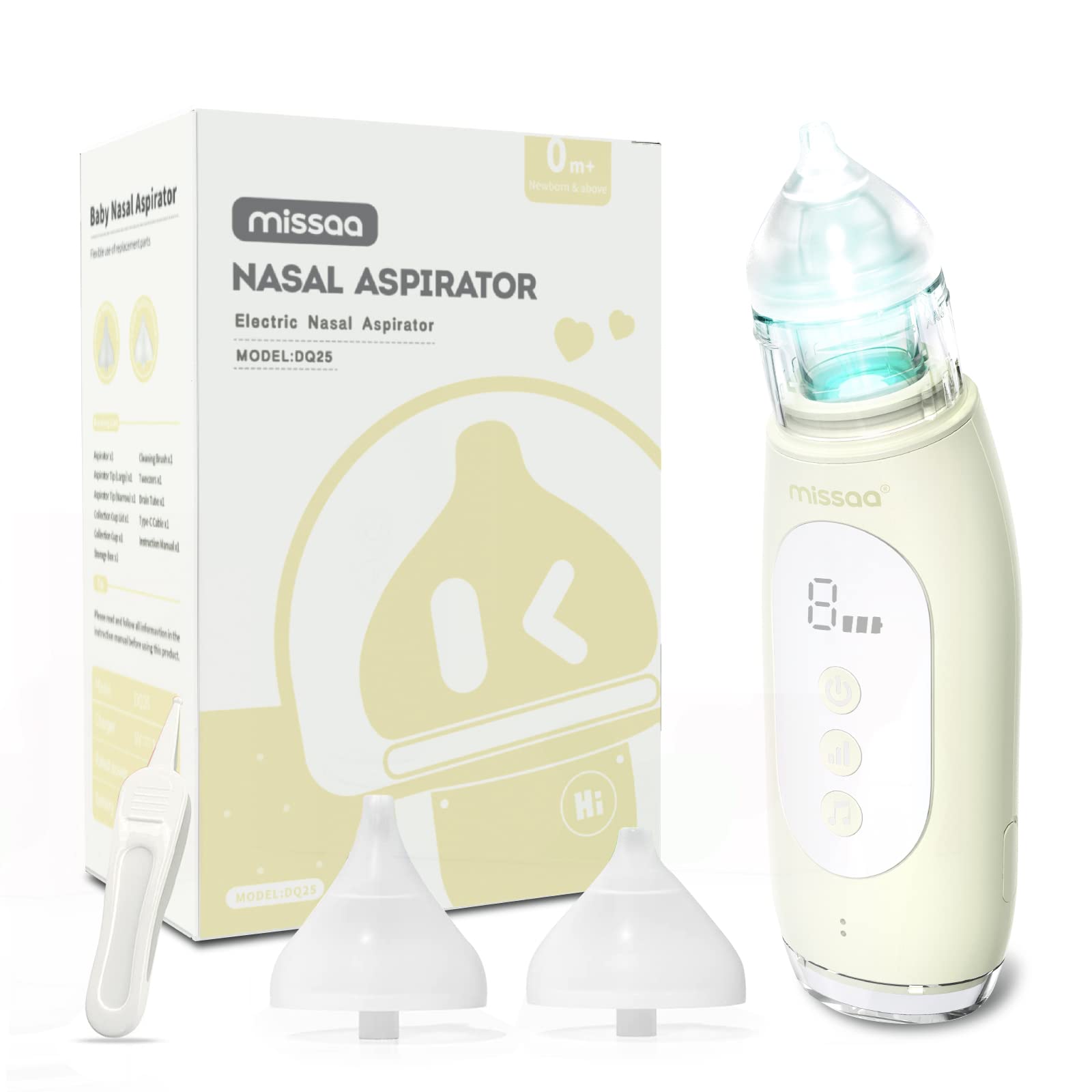 Nasal Aspirator for Baby - Electric Nose Suction for Baby | Baby Nose  Sucker with 6 Suction Levels and 2 Silicone Tips | USB Rechargeable  Portable