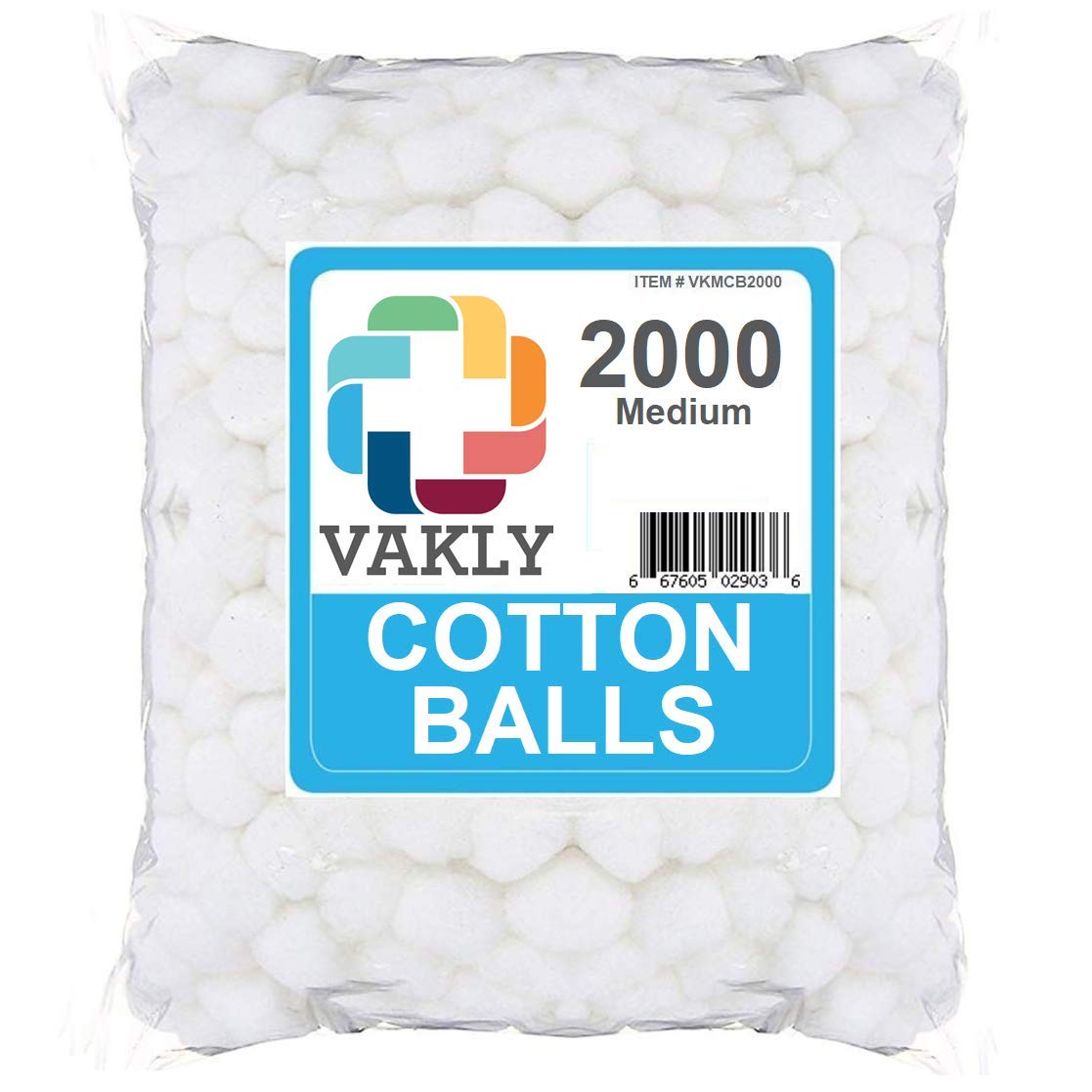 Cotton Balls Pack of 2000 Medium Non-Sterile Absorbent 100% Cotton Prepping  Balls for Make