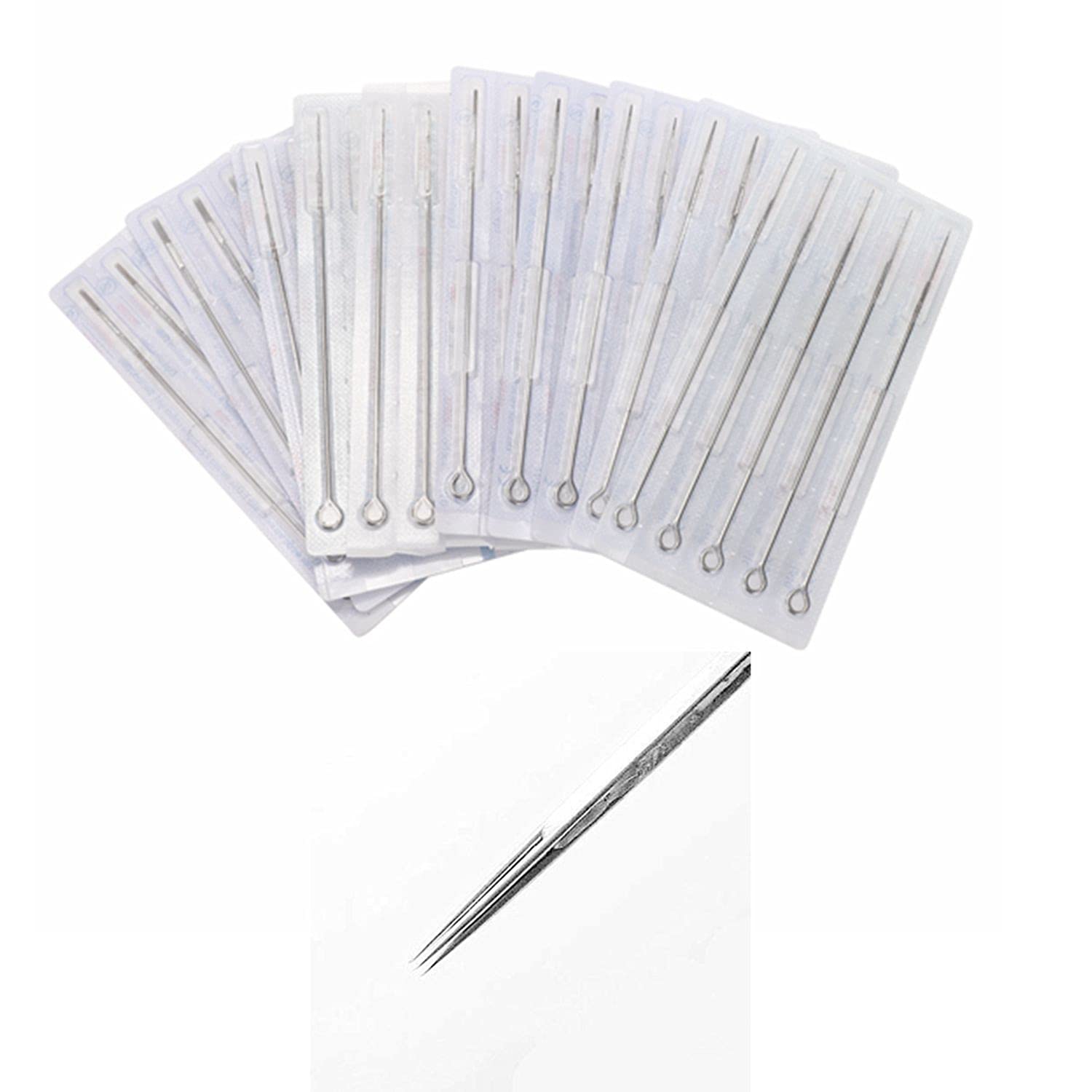 Needles 5RL,50pcs Disposable Sterilized Bugpin Needles Premium Quality  Needle Liners 5RL Needles 5 Round Liner(