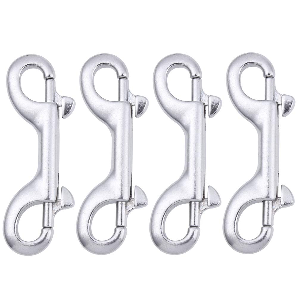 AOWISH 4-Pack 316 Stainless Steel Double Ended Bolt Snap Hook