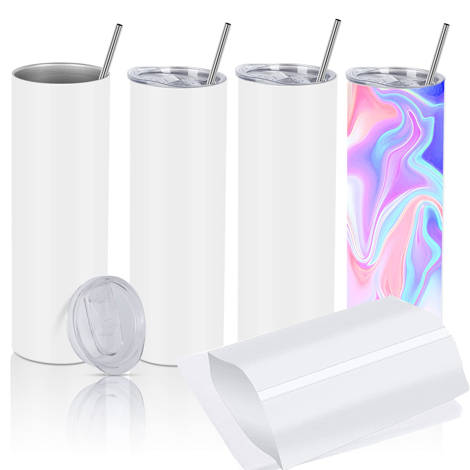 4-PACK - 30 oz. Sublimation Stainless Steel Tumbler