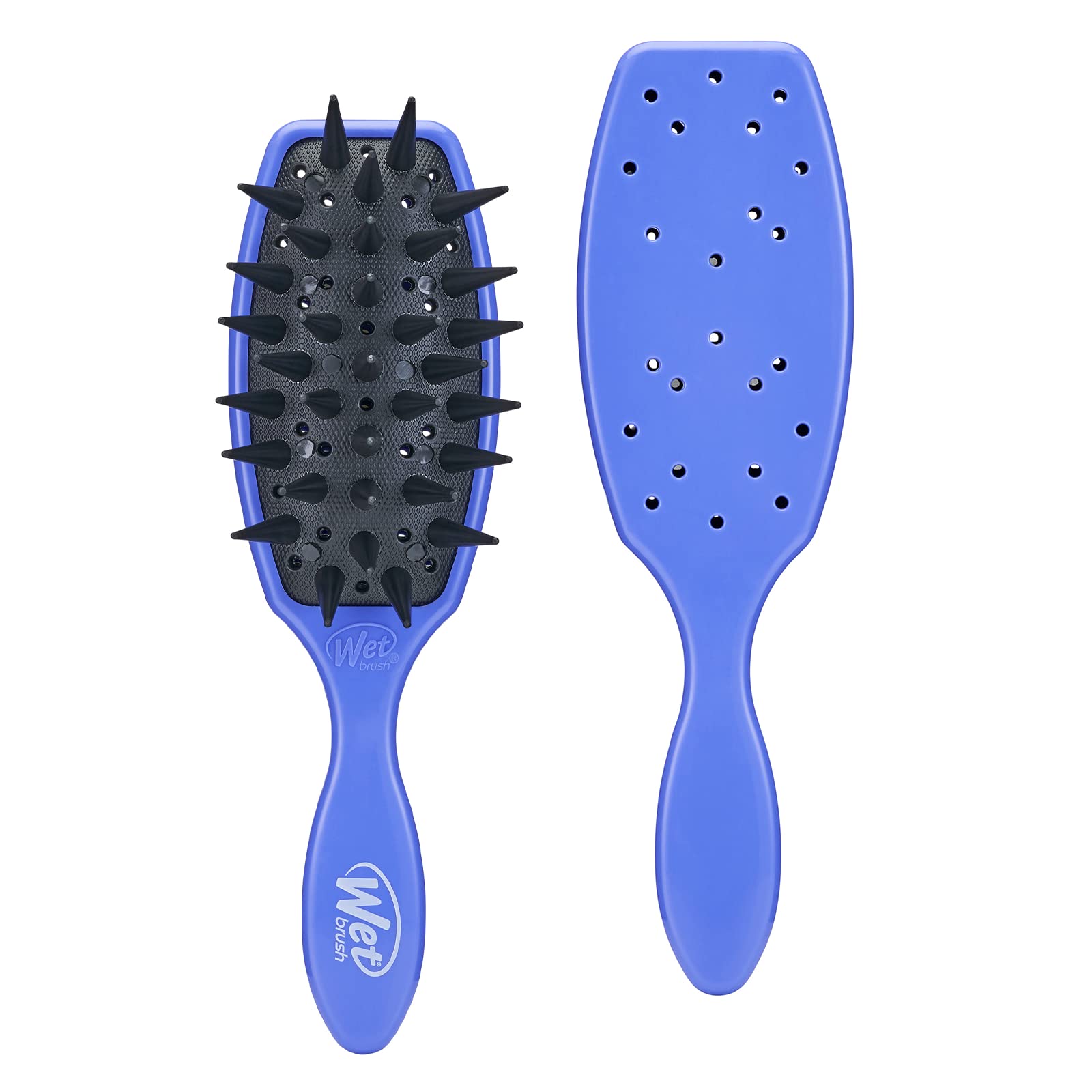 Wet Brush Treatment Brush - Purple Custom Care - All Hair Types - Evenly  Distributes Spa Treatment Helps Reduce Shed and Breakage with Drainage  Holes - Pain-Free Comb for Men Women Boys and Girls