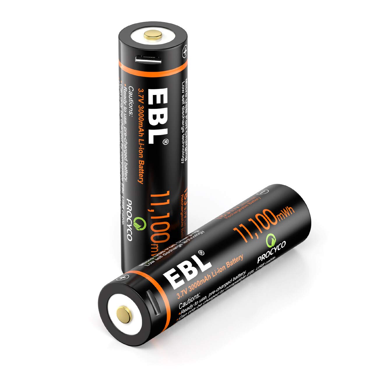 EBL AA Battery 1.5V AA Lithium ion Batteries 3300mWh High Capacity with  Micro USB Cable, 2 Hours Quick Charge USB AA Rechargeable Batteries 4 Packs