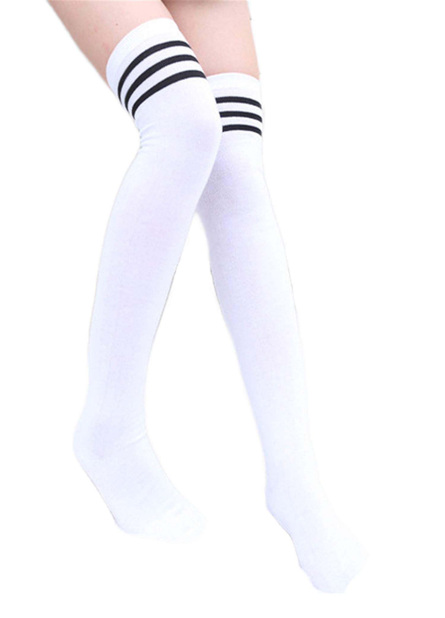 Womens Fishnet Stockings Knee High Striped Long Thigh High Soft For Girls Plus Size Women S High Waist Tights Socks