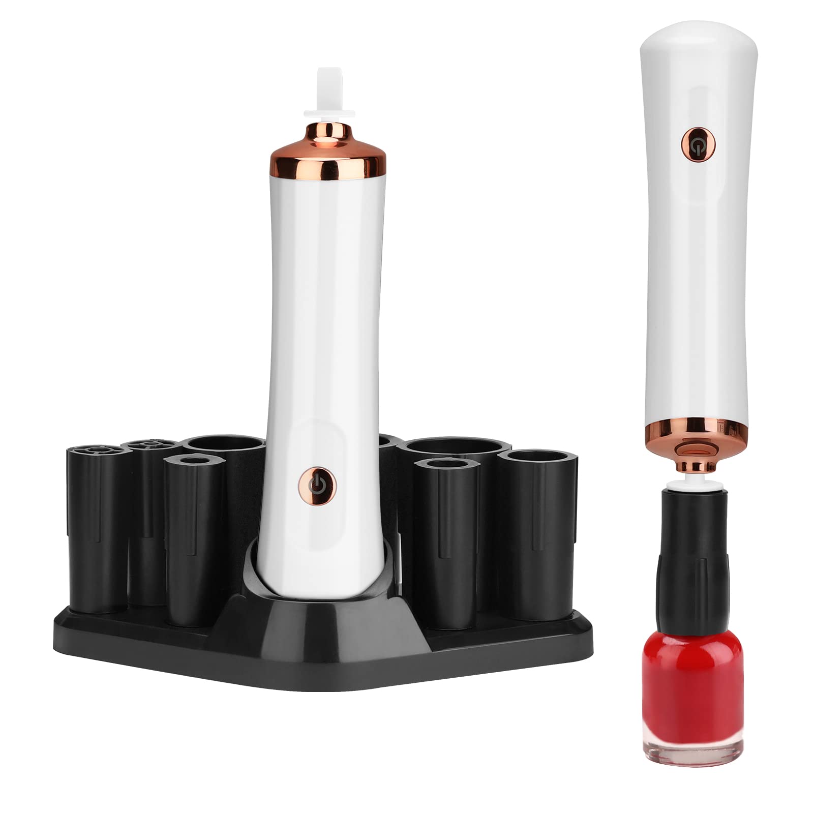 Glue Shaker for Eyelash Extensions Electric Nail Lacquer Shaker with Base  Nail Polish Glue Shaker White