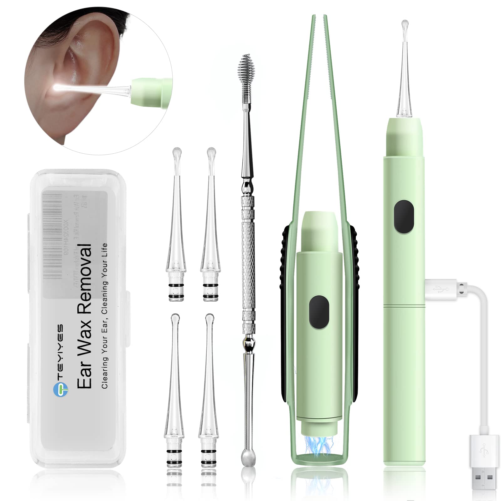 Automatic Ear Wax Remover Safe Easy Earwax Cleaner Earpick Tool Spiral  Cleaner Prevent Ear-pick Clean Tool