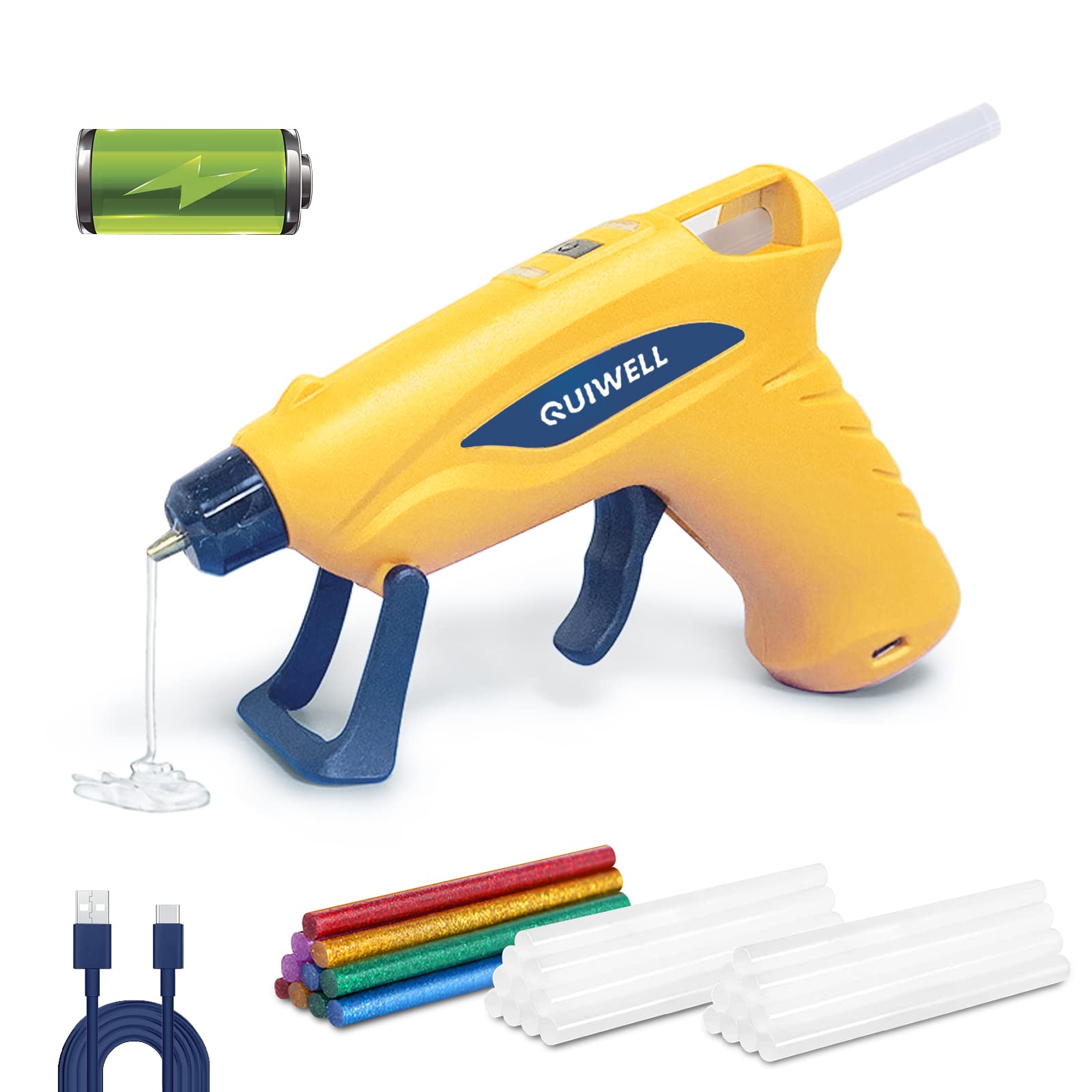 Cordless Hot Glue Gun, Calaytaly Rechargeable Fast India