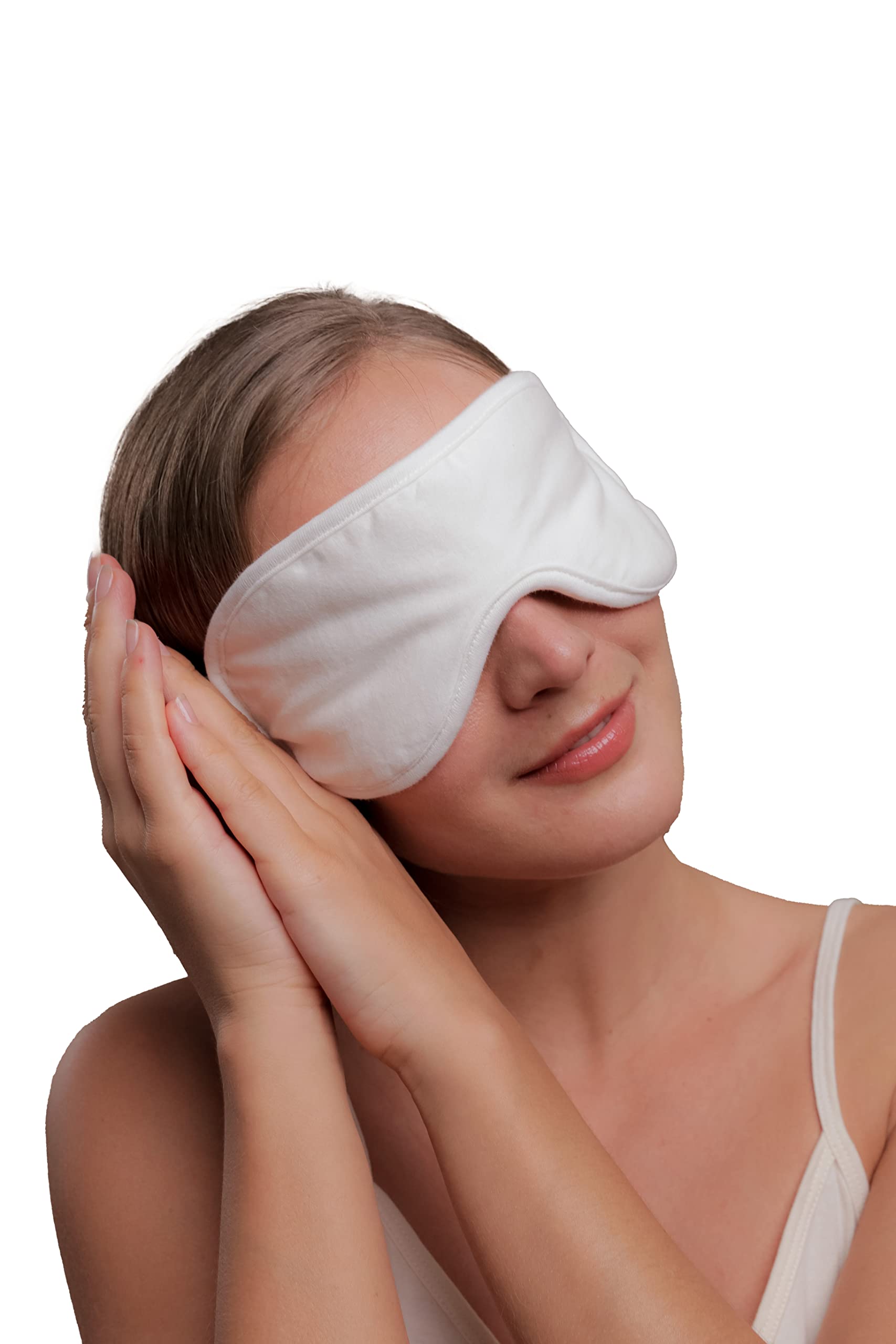 Cottonique Hypoallergenic Sleep Eye Mask Made from 100% Organic Cotton  (Natural Free Size) Natural 1