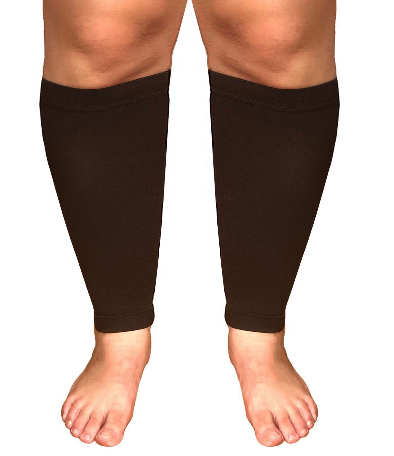 Runee Extra Wide Calf Compression Sleeve - Leg Support For Wide Calves, Compression  Sleeve For Calf Pain & Shin Splint, Relief Swelling, Varicose Veins, DVT  (Black)