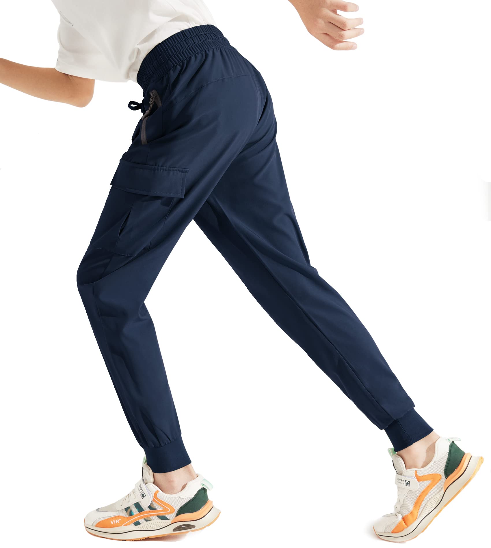 Libin Boy's Youth Cargo Joggers Pants Quick Dry Hiking Active Pull