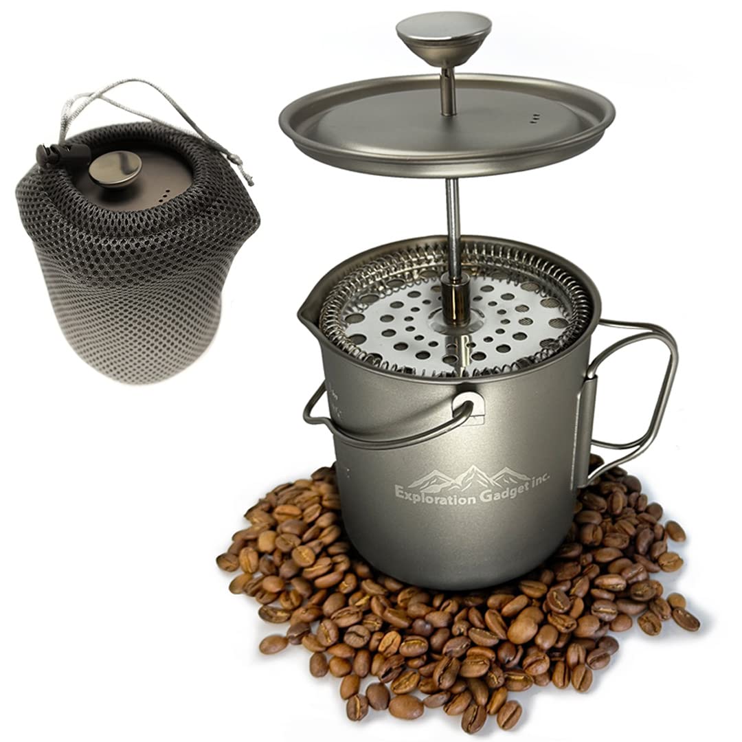 Camping Aluminum Coffee Pot with French Press 750ML – widesea outdoor