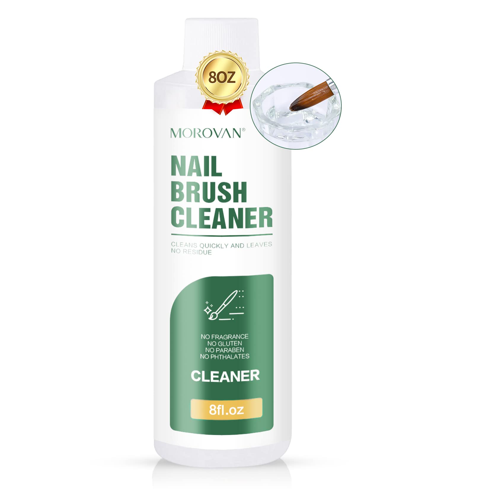 Morovan Nail Brush Cleaner - Cleaner & Restorer for Any Nail Art Brush  Acrylic Nail Brush Gel
