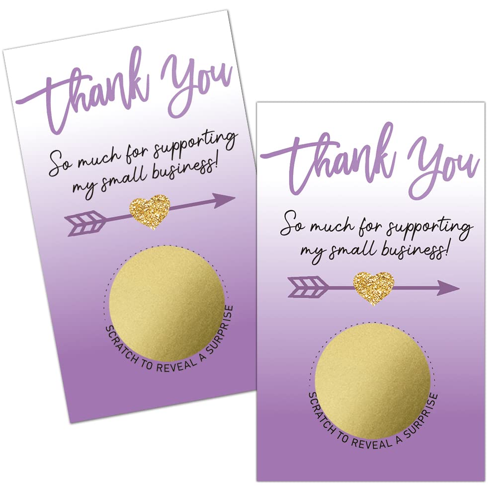 THANK YOU CARDS - PACK OF 50 - THANK YOU FOR SUPPORTING A SMALL