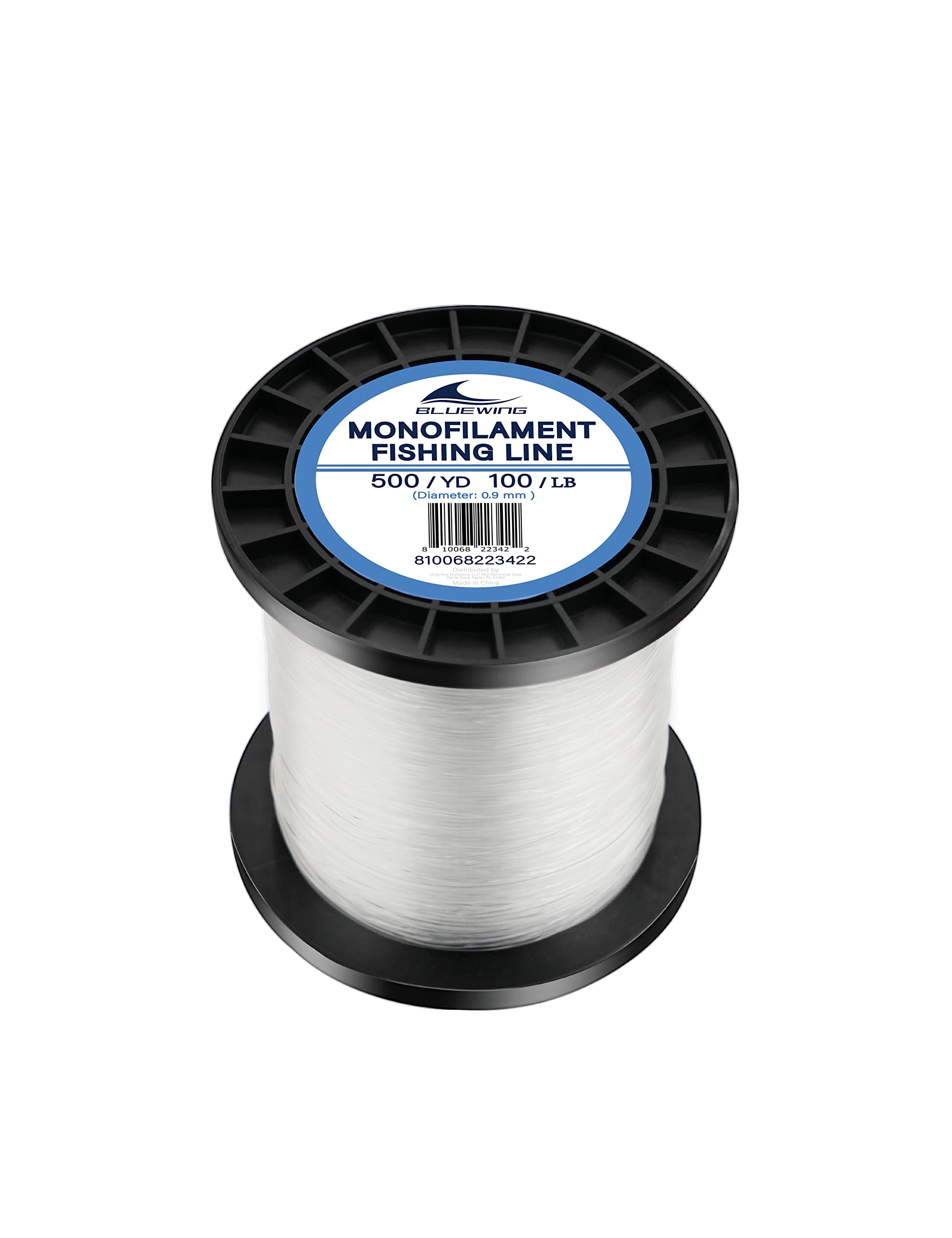 BLUEWING Monofilament Fishing Line 500/100/50YD Clear Invisible Thin  Diameter Fishing String Mono Fishing Line,15-400lbs Size08 500yd/ 100lb/  0.9mm
