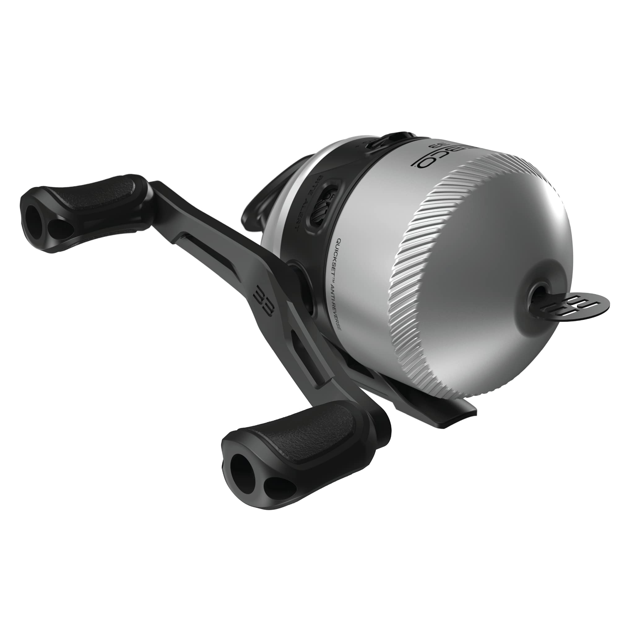 Zebco 33 Spincast Fishing Reel Quickset Anti-Reverse with Bite Alert Smooth  Dial-Adjustable Drag Powerful All-Metal Gears with a Lightweight Graphite  Frame 33 Spincast - SilverBlack