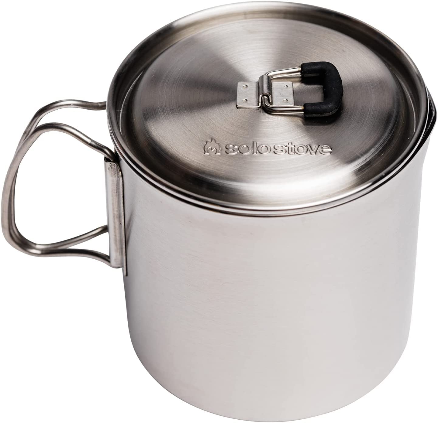 Solo Stove Solo Pot 900 - Lightweight Stainless Steel Backpacking Pot, Boil Water Quickly